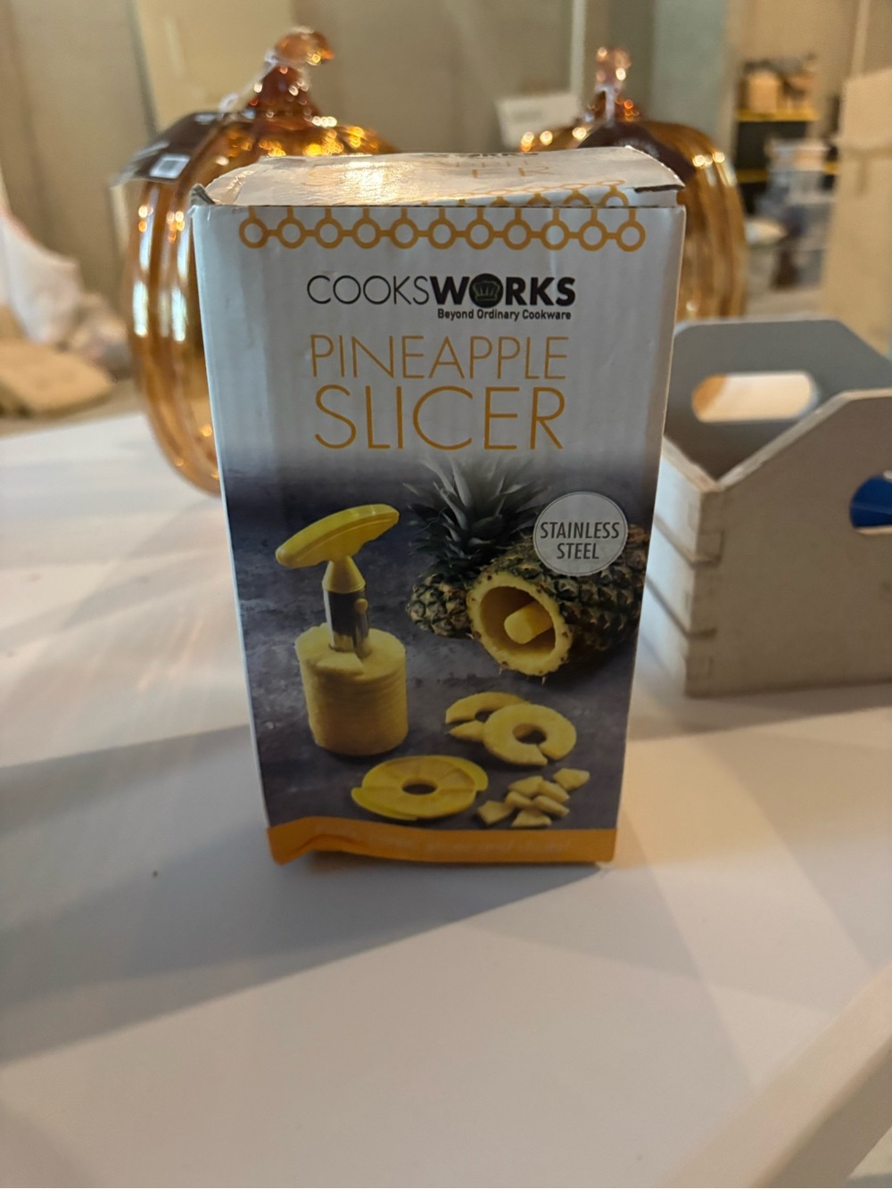 Yellow Pineapple Slicer – Stainless Steel Core Cutter